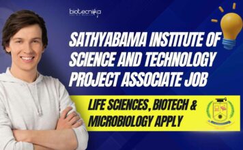 Sathyabama Project Job For Life Sciences