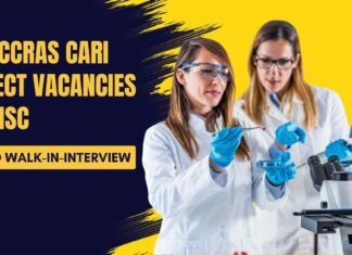 Govt CCRAS CARI Project Vacancies