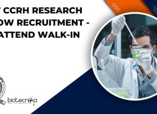 Govt CCRH Research Fellow Recruitment