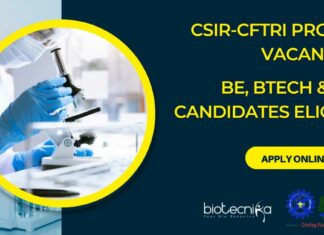 CSIR-CFTRI Project Vacancies - BE, BTech & MSc Candidates Apply Online