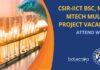 CSIR-IICT BSc, MSc & MTech Multiple Project Vacancies – Attend Walk-In IICT Biotechnology Project Vacancies