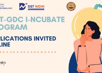 DST-GDC I-NCUBATE Program - Applications Invited Online