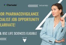 Clarivate Pharmacovigilance Specialist Job
