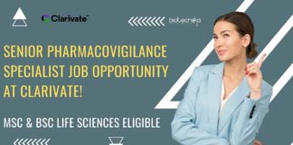 Clarivate Pharmacovigilance Specialist Job