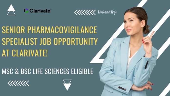 Clarivate Pharmacovigilance Specialist Job