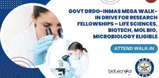 Govt DRDO-INMAS Mega Walk-In Drive