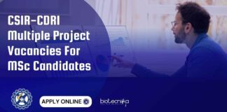 CDRI Bioinformatics Research Project Jobs