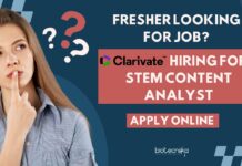 Freshers Bioinformatics Jobs Clarivate
