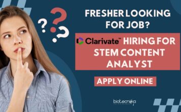 Freshers Bioinformatics Jobs Clarivate