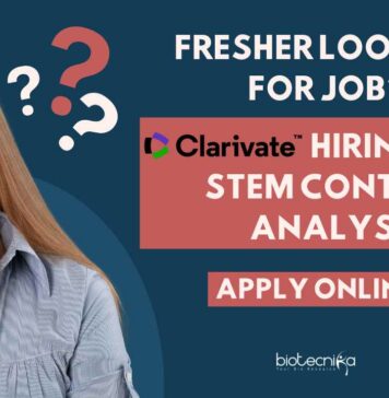 Freshers Bioinformatics Jobs Clarivate