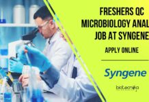 Freshers QC Microbiology Analyst Job