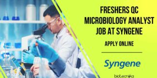 Freshers QC Microbiology Analyst Job