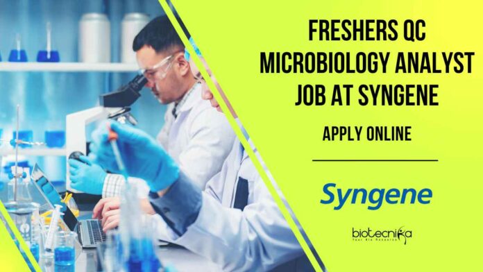 Freshers QC Microbiology Analyst Job