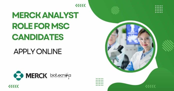 Merck Life Sciences Analyst Role