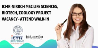 ICMR-NIRRCH MSc Life Sciences
