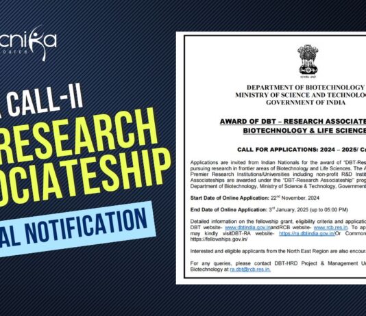 DBT Research Associateship