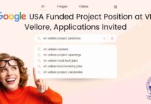 VIT Vellore Food Tech Jobs