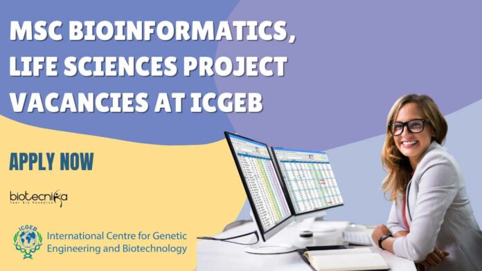 ICGEB Bioinformatics Project Vacancies