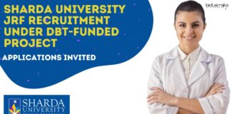 Sharda University JRF Position Recruitment