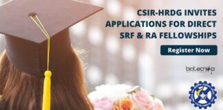 CSIR-HRDG Direct SRF & RA Fellowships