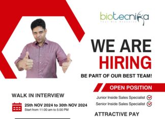Walk-In Interview Sales Specialist