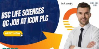 BSc Life Sciences QC Job