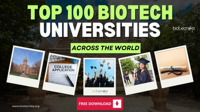 Top 100 Biotech Universities