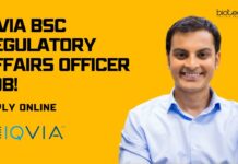 IQVIA BSc Regulatory Affairs Officer Job! Apply Now!