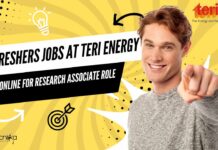 Freshers Jobs at TERI Energy