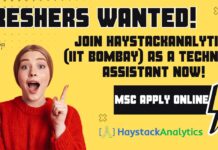 HaystackAnalytics Freshers Jobs