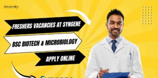 Freshers Vacancies at Syngene