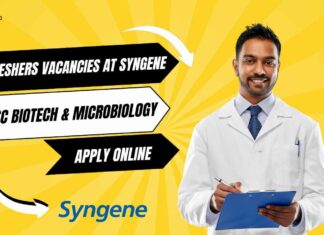 Freshers Vacancies at Syngene