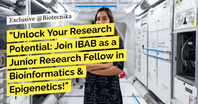 IBAB Bioinformatics Research Vacancies - Applications Invited For JRF Position