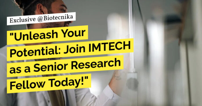 IMTECH Biological Sciences Project Job - Applications Invited Online