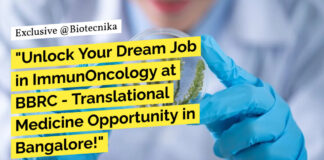 BBRC-Syngene Immuno-Oncology Scientist Recruitment - Apply Online