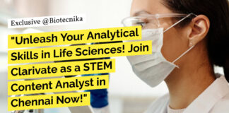 Hybrid BSc Life Sciences Jobs - Apply Online For Content Analyst in STEM Job at Clarivate