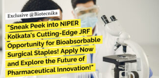 NIPER Kolkata JRF Jobs - MSc, MTech Biotechnology Apply Now