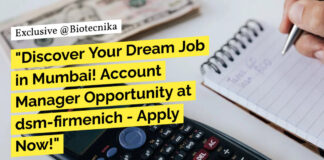 dsm-firmenich BSc Account Manager Job Opening - Apply Now!