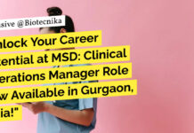 MSD Clinical Operations Manager Job Opening - Apply Online