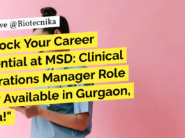 MSD Clinical Operations Manager Job Opening - Apply Online