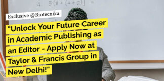 Life Sciences Editing Jobs at Taylor & Francis Group, Apply Online