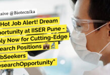 IISER Pune Research Vacancies