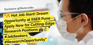 IISER Pune Research Vacancies