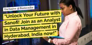 Sanofi Data Analyst Job Opening - BSc Life Sciences Apply