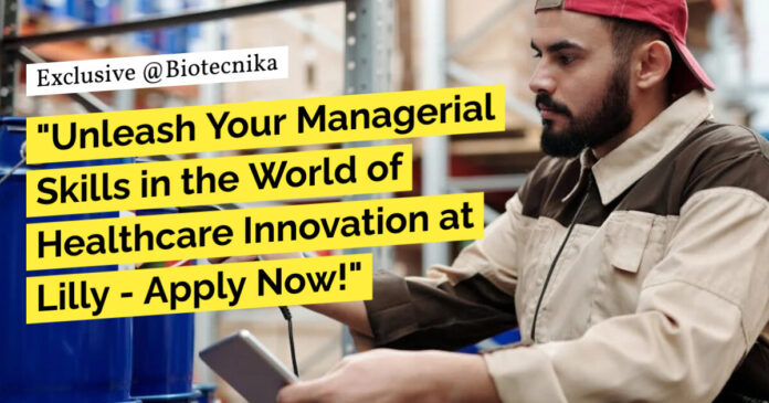Lilly MSc Biology Manager Job Opening - Apply Online