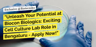Biocon Biologics Cell Culture Lab Role - Apply Now!