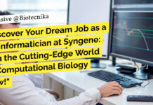 Syngene Bioinformatics Job Opening - BSc & MSc Apply Online