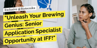IFF Senior Application Specialist Job For Food Science, Microbiology - Apply Online