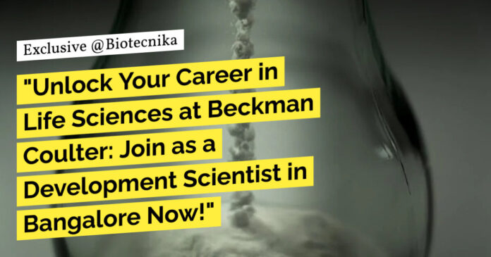 Beckman Coulter Hiring! Cell Biology, Immunology Scientist Role - Apply Now