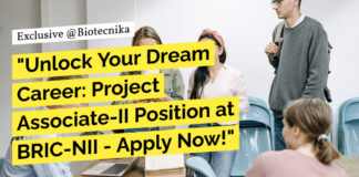 BRIC-NII Project Job Opening - Life Sciences, Immunology, Biotech Attend Walk-In